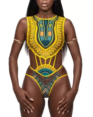 Maillot de bain une pièce dashiki