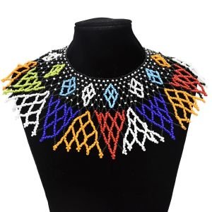 Collier en perles mariage Zoulou - Multicolore