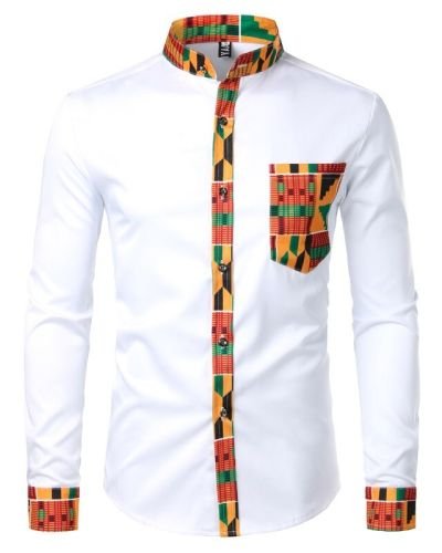 Chemise col mao homme – Kente