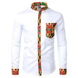 Chemise col mao homme - Kente