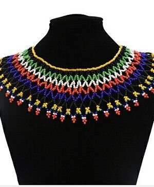 Collier en perles mariage Zoulou – Multicolore